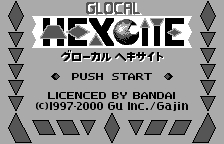 Glocal Hexcite Title Screen